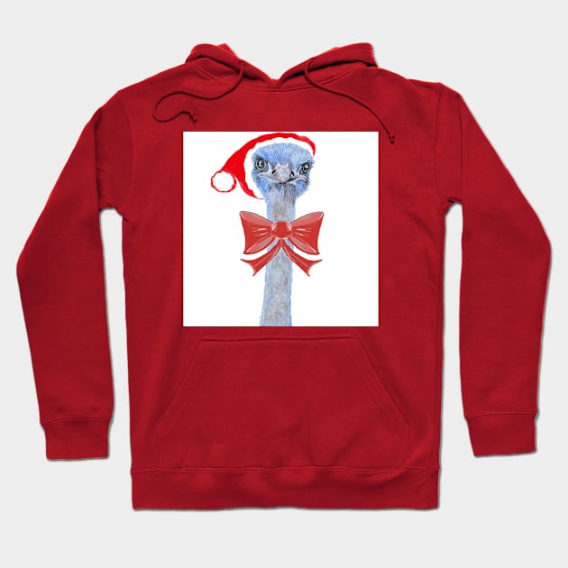 Santa Ostrich Hoodie by Artanna